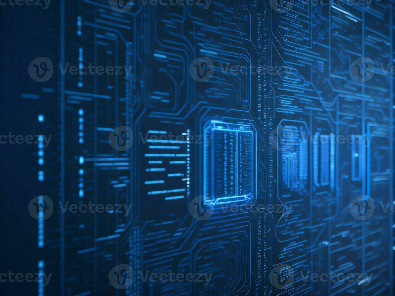 AI generated Digital Cyberspace with Particles and Digital Data Network Connections. High Speed Connection and Data Analysis Technology Digital Abstract Background Concept. 3d rendering photo