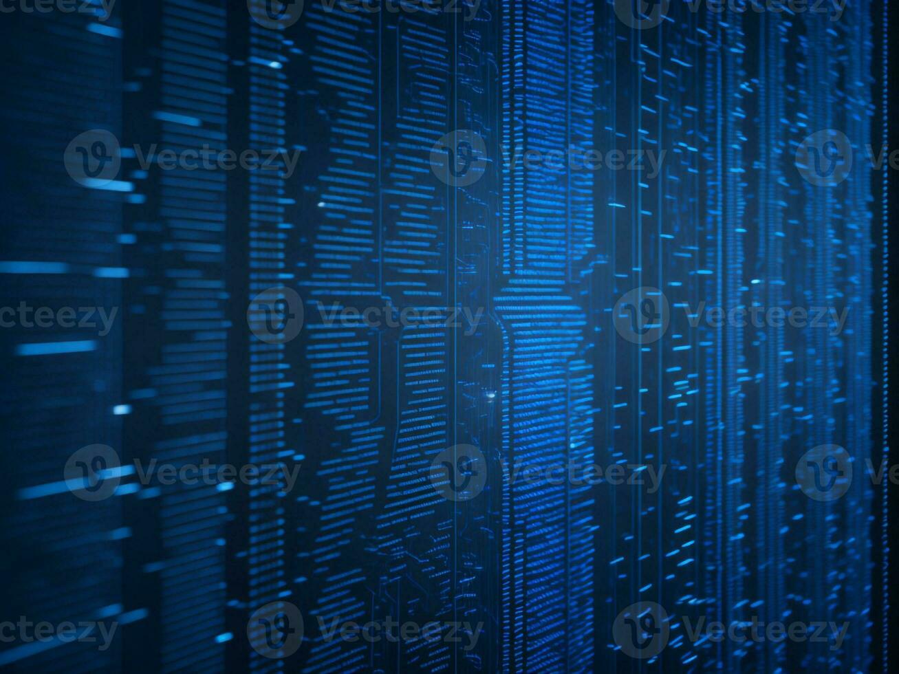 AI generated Digital Cyberspace with Particles and Digital Data Network Connections. High Speed Connection and Data Analysis Technology Digital Abstract Background Concept. 3d rendering photo