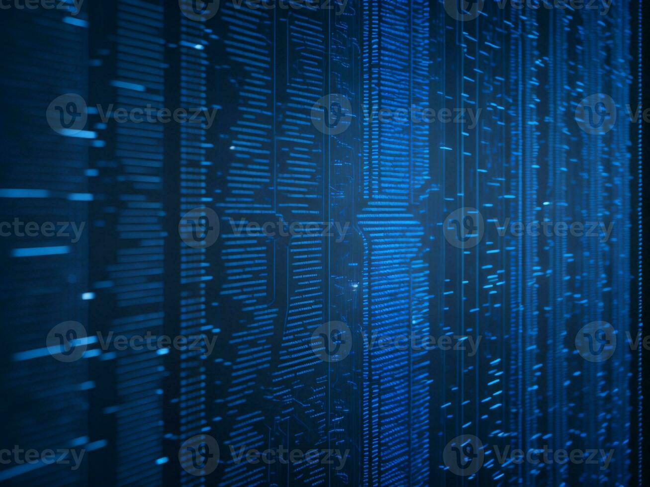 AI generated Digital Cyberspace with Particles and Digital Data Network Connections. High Speed Connection and Data Analysis Technology Digital Abstract Background Concept. 3d rendering photo