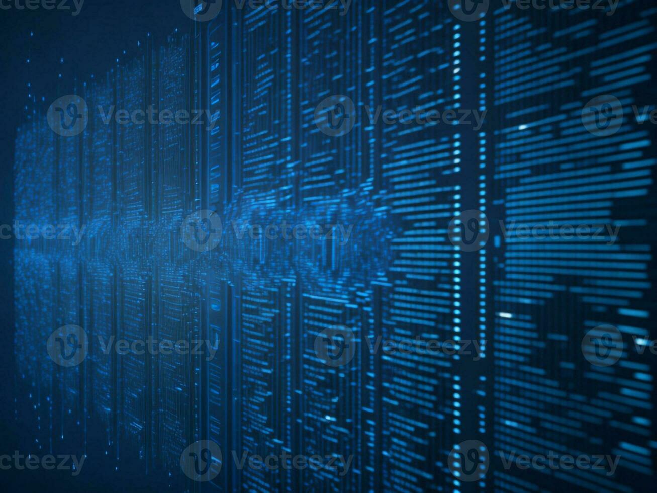 AI generated Digital Cyberspace with Particles and Digital Data Network Connections. High Speed Connection and Data Analysis Technology Digital Abstract Background Concept. 3d rendering photo