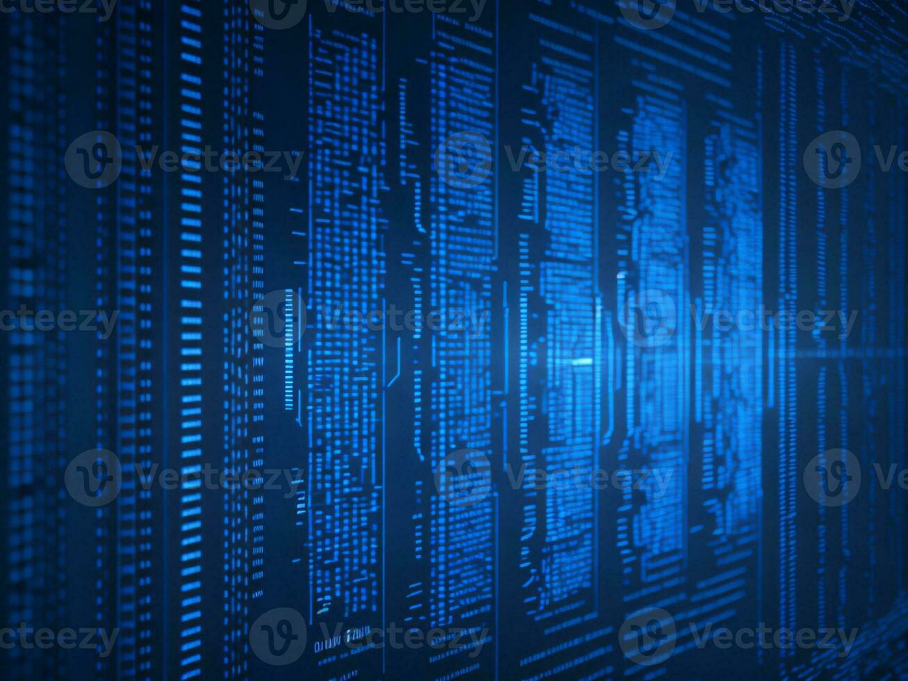 AI generated Digital Cyberspace with Particles and Digital Data Network Connections. High Speed Connection and Data Analysis Technology Digital Abstract Background Concept. 3d rendering photo