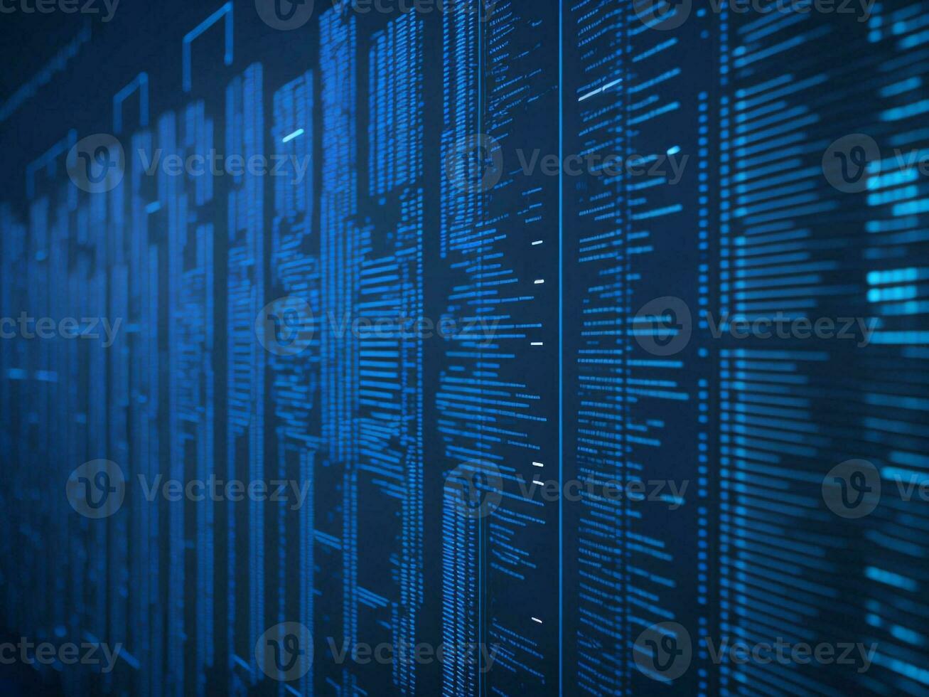 AI generated Digital Cyberspace with Particles and Digital Data Network Connections. High Speed Connection and Data Analysis Technology Digital Abstract Background Concept. 3d rendering photo