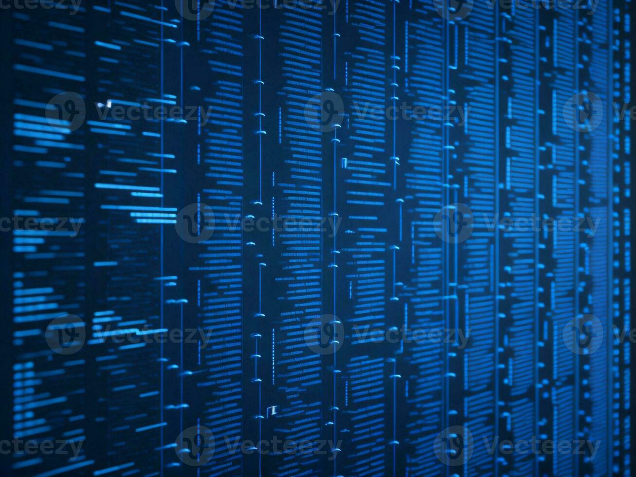 AI generated Digital Cyberspace with Particles and Digital Data Network Connections. High Speed Connection and Data Analysis Technology Digital Abstract Background Concept. 3d rendering photo
