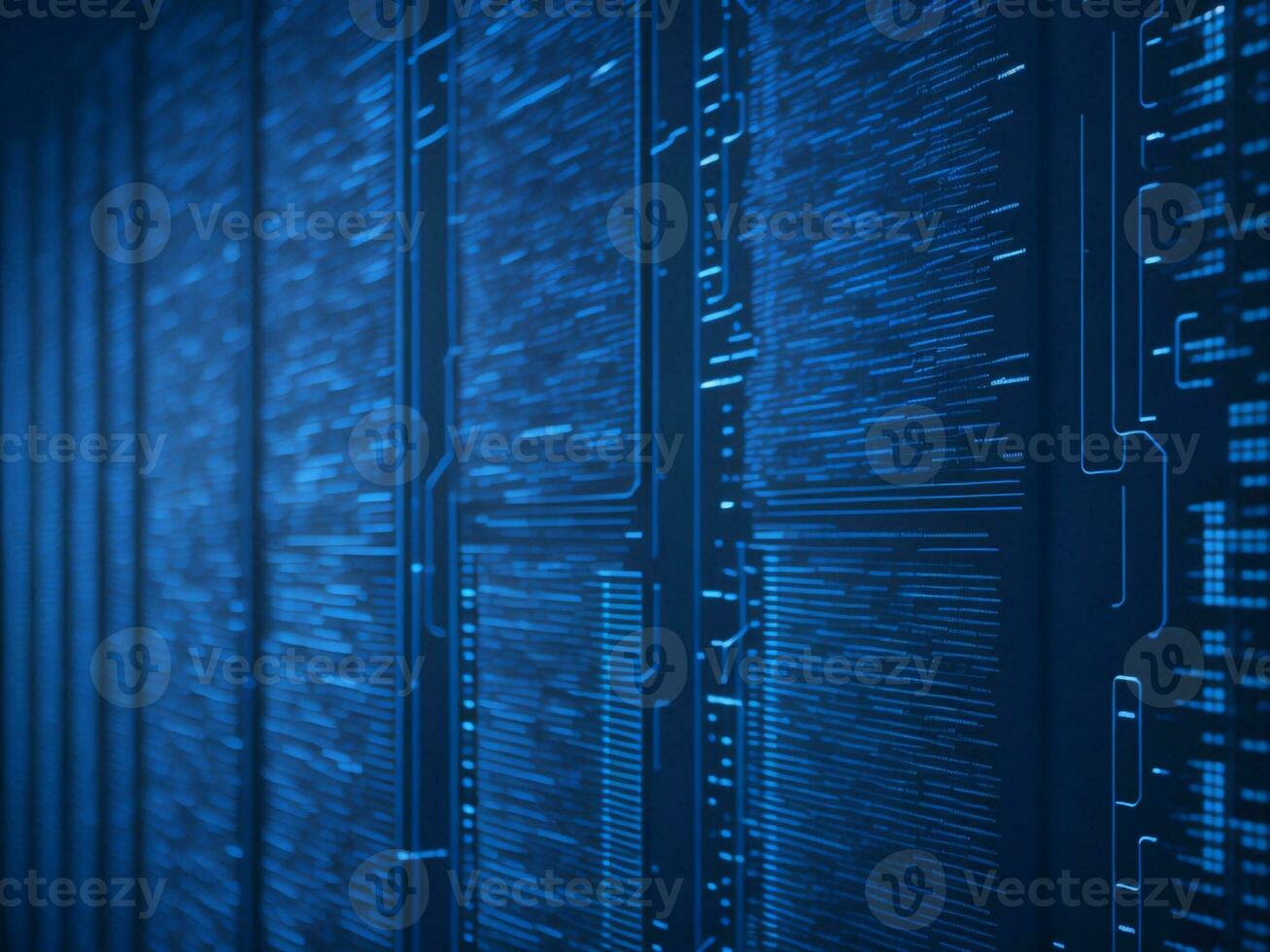 AI generated Digital Cyberspace with Particles and Digital Data Network Connections. High Speed Connection and Data Analysis Technology Digital Abstract Background Concept. 3d rendering photo