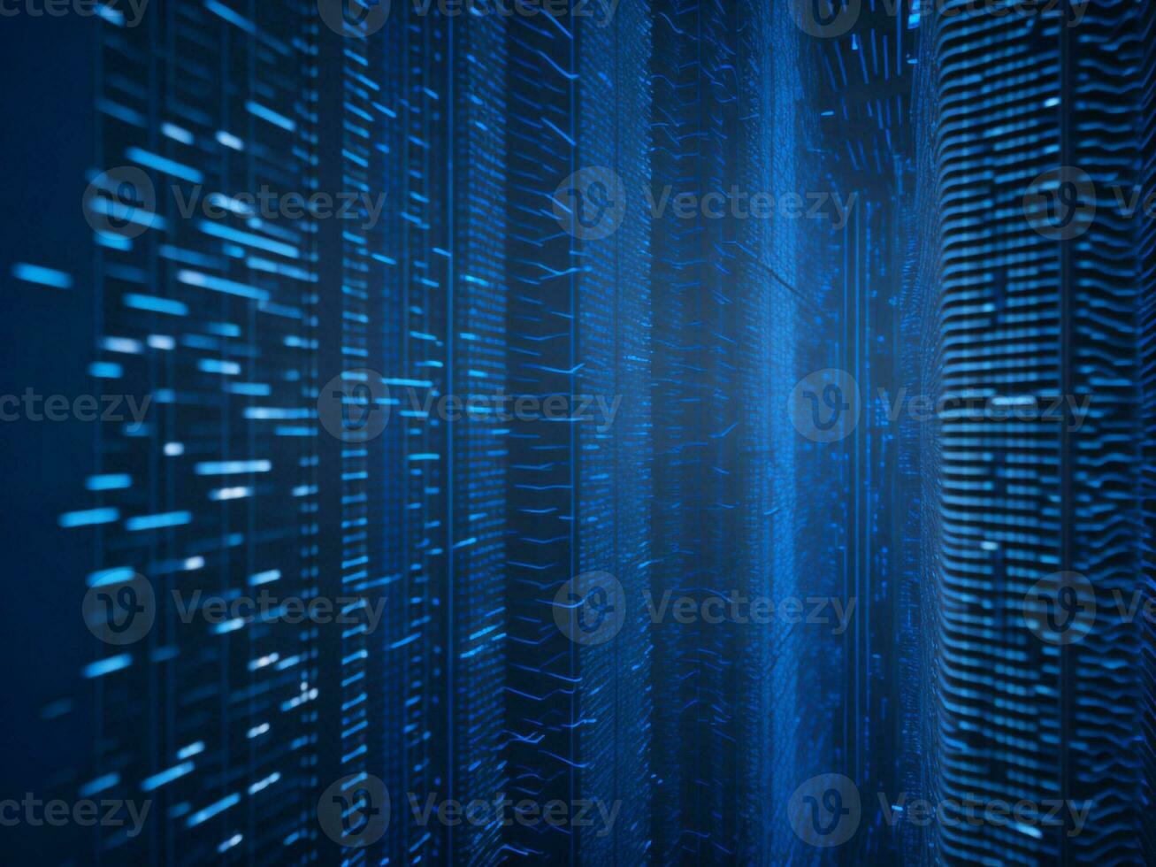 AI generated Digital Cyberspace with Particles and Digital Data Network Connections. High Speed Connection and Data Analysis Technology Digital Abstract Background Concept. 3d rendering photo