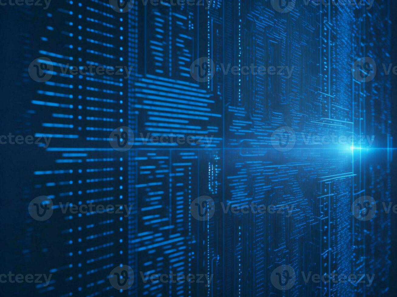 AI generated Digital Cyberspace with Particles and Digital Data Network Connections. High Speed Connection and Data Analysis Technology Digital Abstract Background Concept. 3d rendering photo