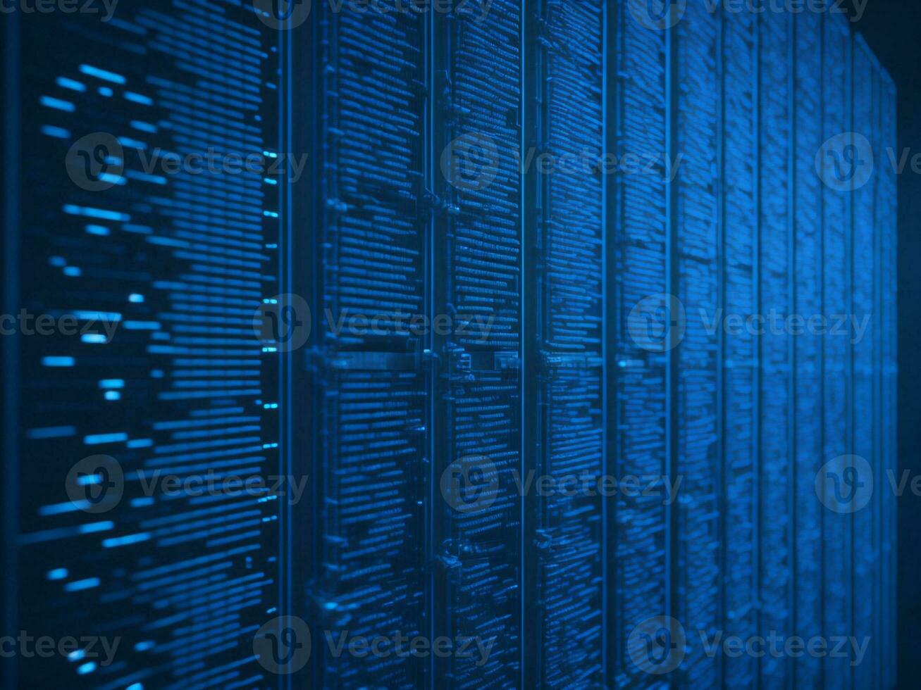 AI generated Digital Cyberspace with Particles and Digital Data Network Connections. High Speed Connection and Data Analysis Technology Digital Abstract Background Concept. 3d rendering photo