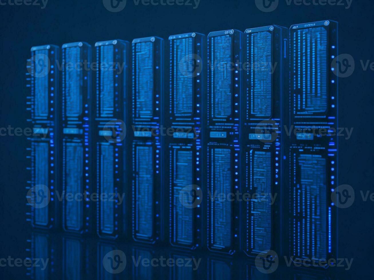AI generated Digital Cyberspace with Particles and Digital Data Network Connections. High Speed Connection and Data Analysis Technology Digital Abstract Background Concept. 3d rendering photo