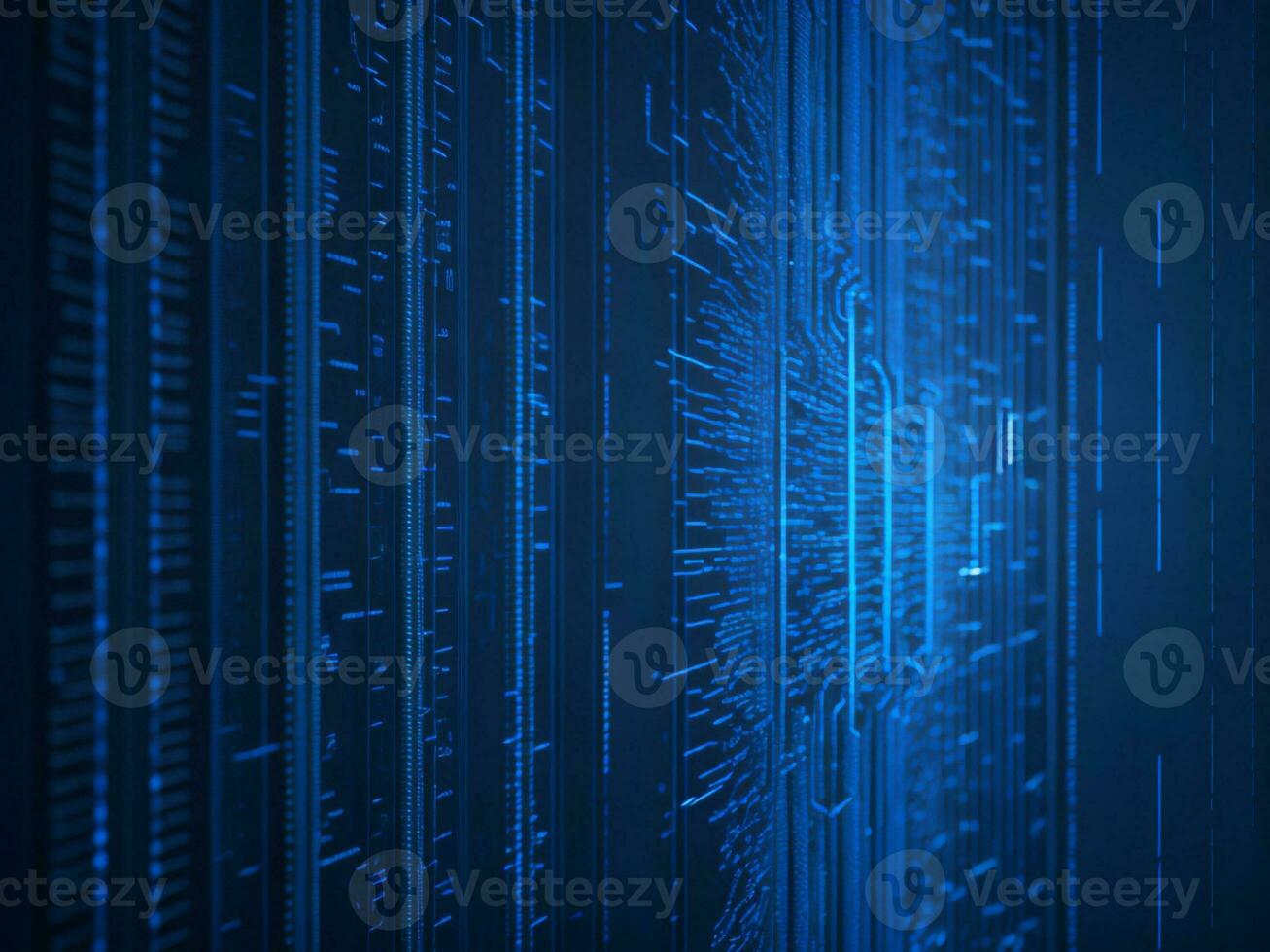 AI generated Digital Cyberspace with Particles and Digital Data Network Connections. High Speed Connection and Data Analysis Technology Digital Abstract Background Concept. 3d rendering photo