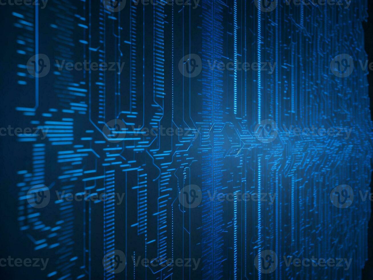 AI generated Digital Cyberspace with Particles and Digital Data Network Connections. High Speed Connection and Data Analysis Technology Digital Abstract Background Concept. 3d rendering photo