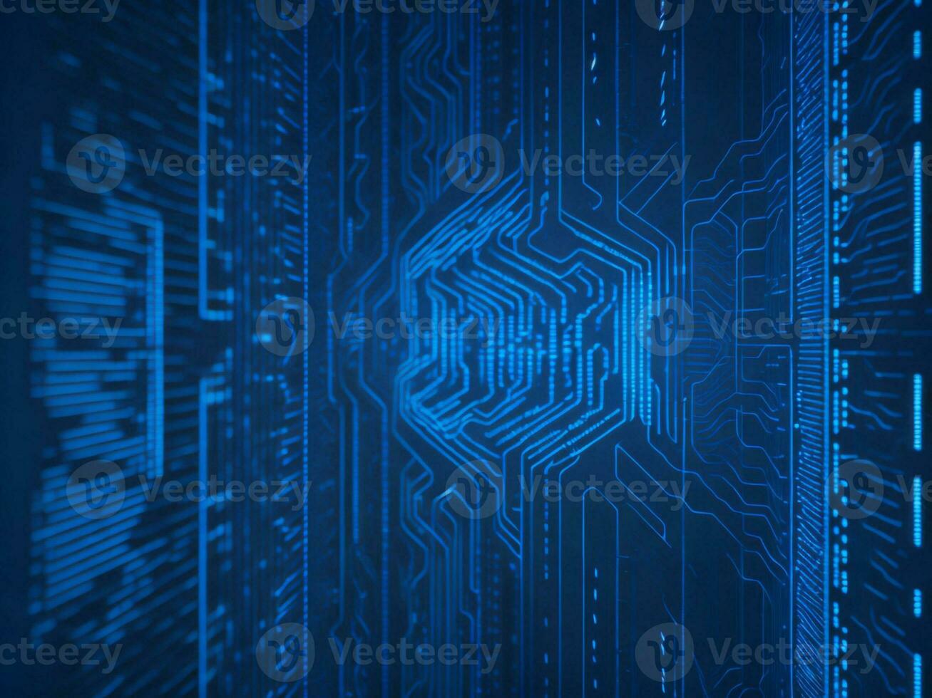 AI generated Digital Cyberspace with Particles and Digital Data Network Connections. High Speed Connection and Data Analysis Technology Digital Abstract Background Concept. 3d rendering photo