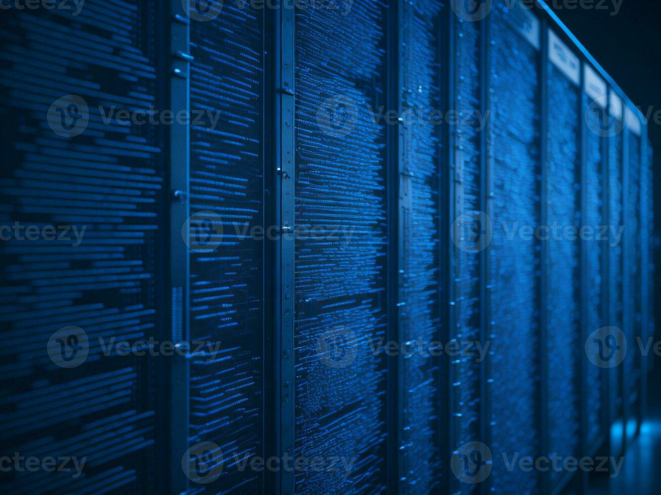 AI generated Digital Cyberspace with Particles and Digital Data Network Connections. High Speed Connection and Data Analysis Technology Digital Abstract Background Concept. 3d rendering photo