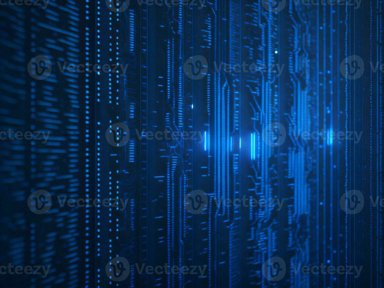 AI generated Digital Cyberspace with Particles and Digital Data Network Connections. High Speed Connection and Data Analysis Technology Digital Abstract Background Concept. 3d rendering photo