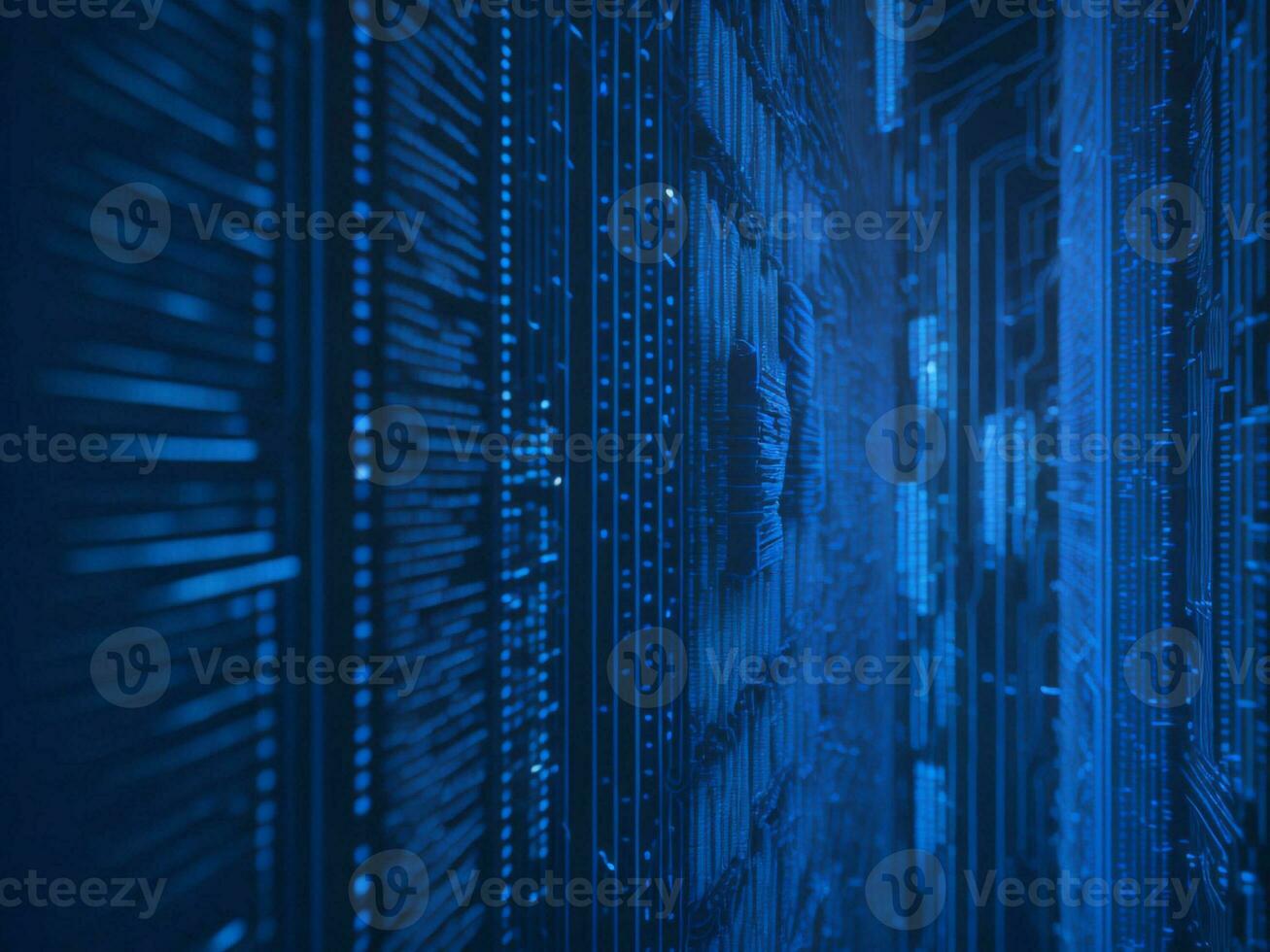 AI generated Digital Cyberspace with Particles and Digital Data Network Connections. High Speed Connection and Data Analysis Technology Digital Abstract Background Concept. 3d rendering photo