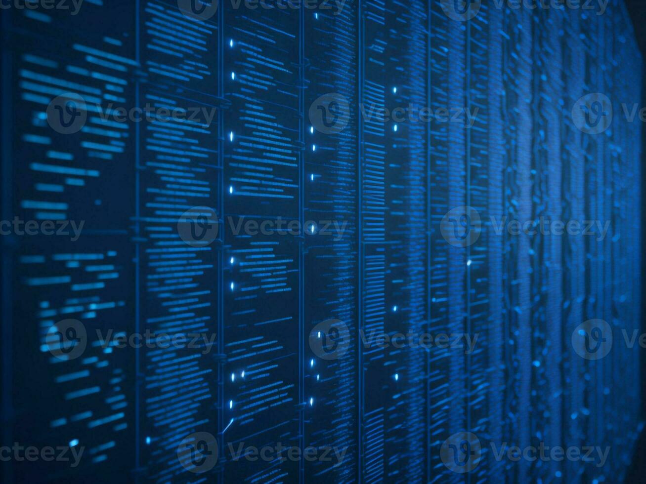 AI generated Digital Cyberspace with Particles and Digital Data Network Connections. High Speed Connection and Data Analysis Technology Digital Abstract Background Concept. 3d rendering photo