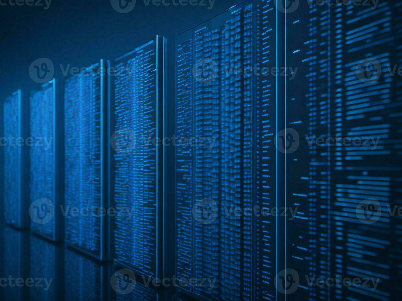 AI generated Digital Cyberspace with Particles and Digital Data Network Connections. High Speed Connection and Data Analysis Technology Digital Abstract Background Concept. 3d rendering photo