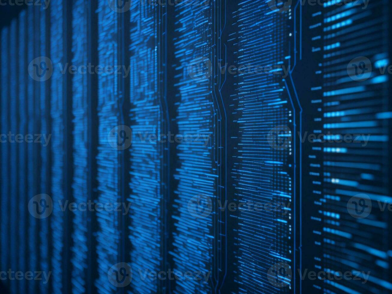 AI generated Digital Cyberspace with Particles and Digital Data Network Connections. High Speed Connection and Data Analysis Technology Digital Abstract Background Concept. 3d rendering photo