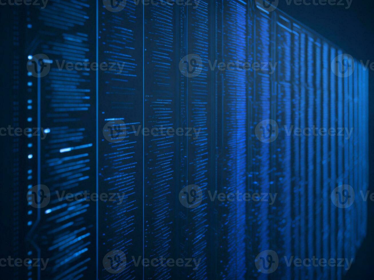 AI generated Digital Cyberspace with Particles and Digital Data Network Connections. High Speed Connection and Data Analysis Technology Digital Abstract Background Concept. 3d rendering photo