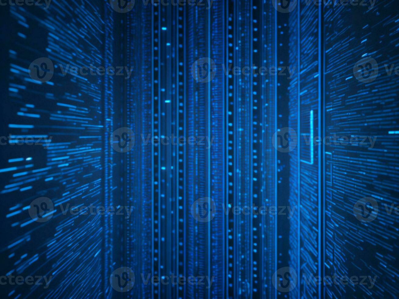 AI generated Digital Cyberspace with Particles and Digital Data Network Connections. High Speed Connection and Data Analysis Technology Digital Abstract Background Concept. 3d rendering photo
