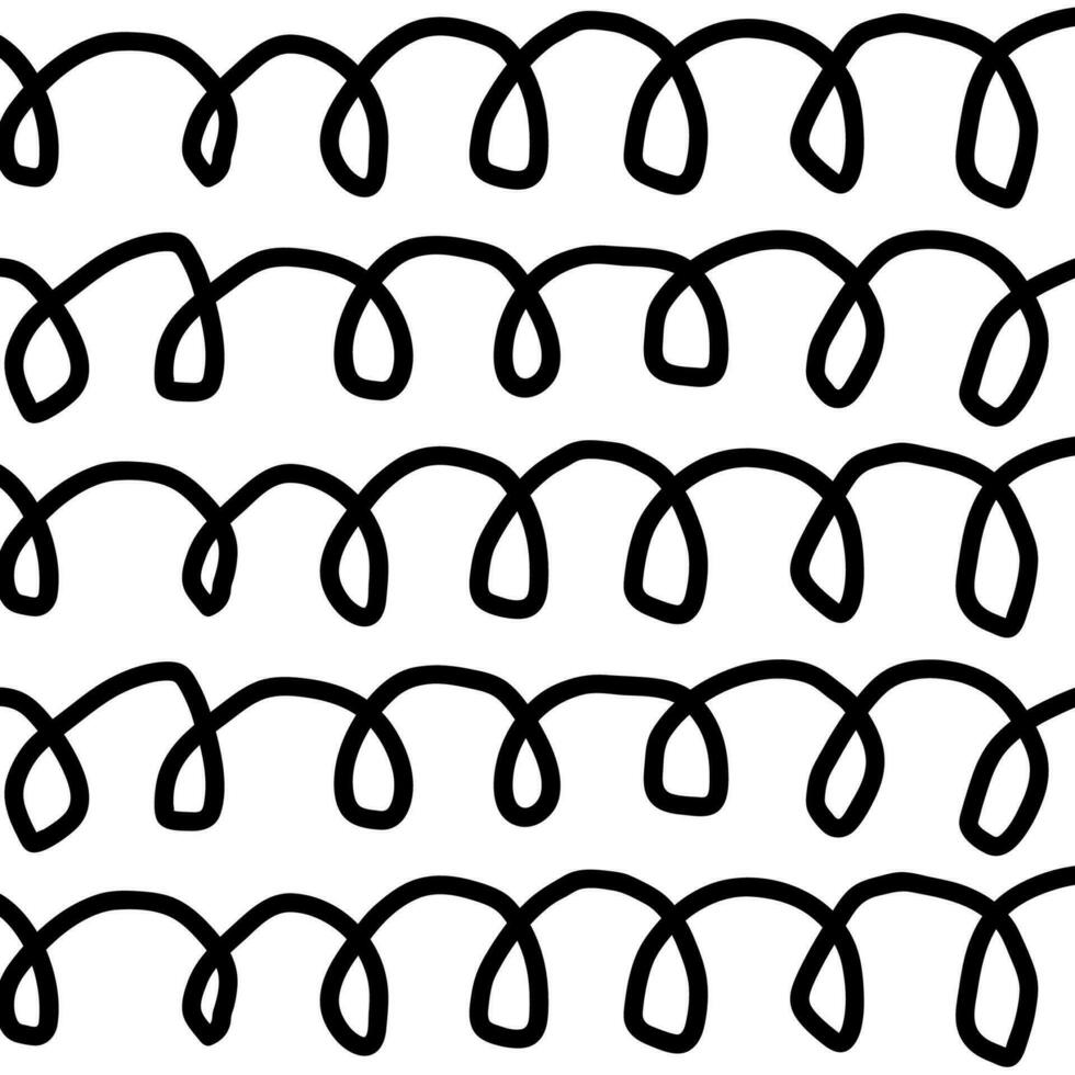 Line art doodle style pattern vector