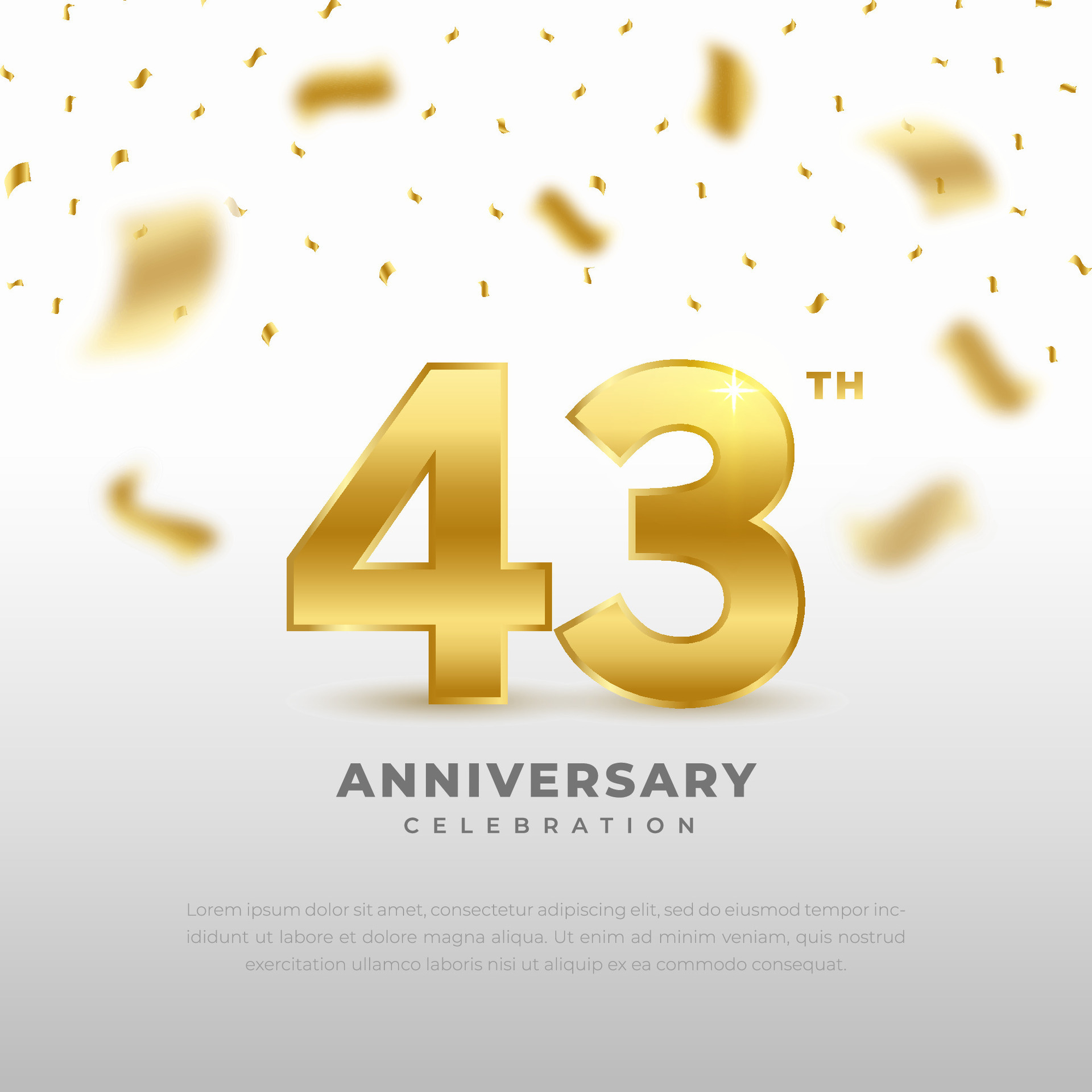 PAKBOOM Happy 43rd Birthday Banner Backdrop - 43 Birthday Party Decorations Supplies For Men - Black Gold 4 X 6ft