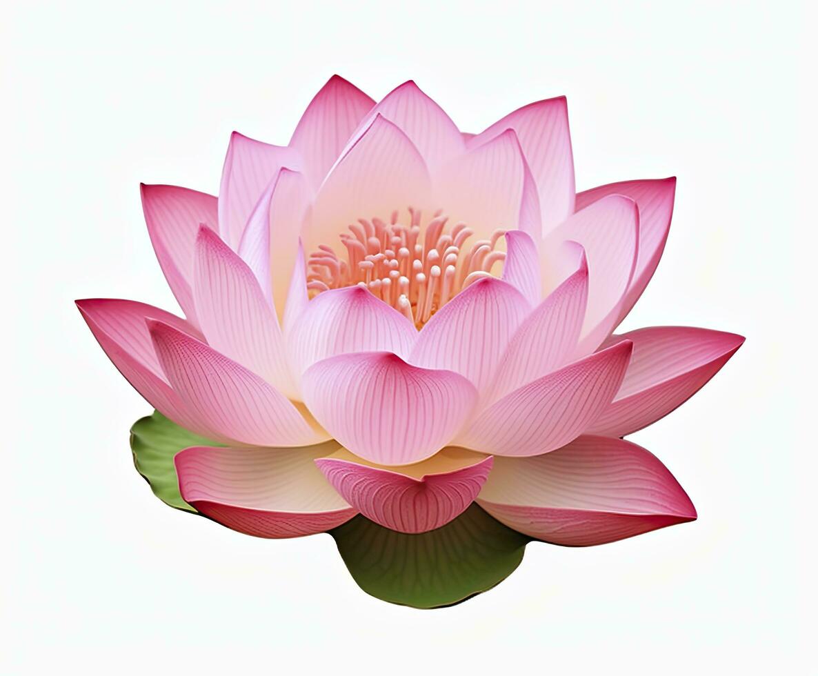 AI generated Lotus flower on white background. AI Generated photo