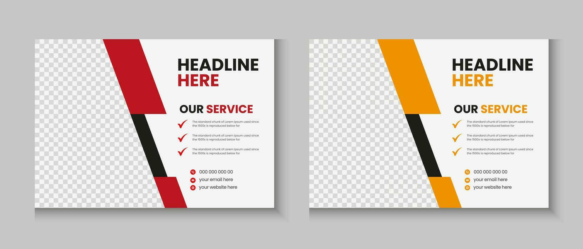 Horizontal or widescreen flyer cover letter layout, brochure, annual report, letterhead, company profile, magazine, business presentation template design vector