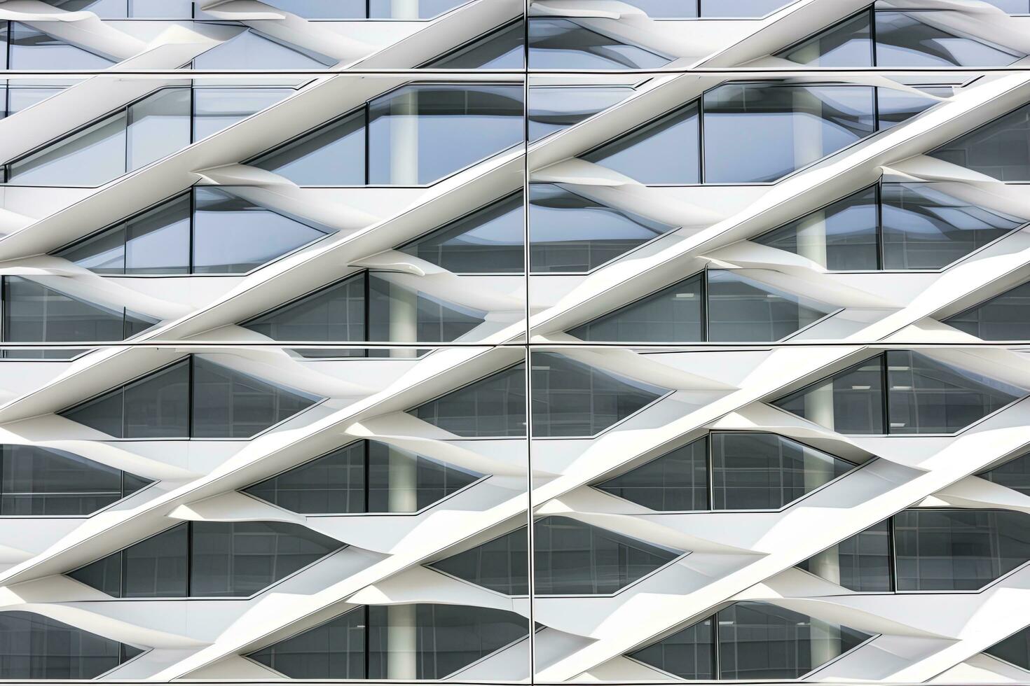 AI generated Abstract Architecture and modern facade. AI Generated photo