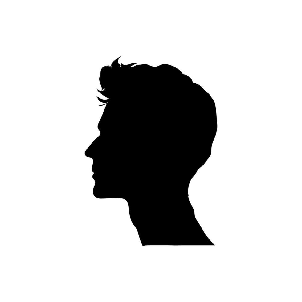 Face silhouette illustration design vector