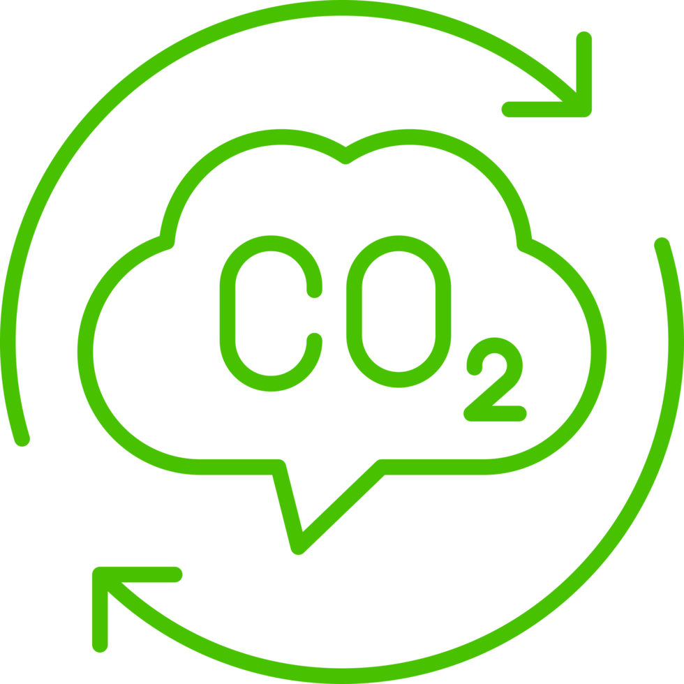 carbon footprint line icon symbol illustration png