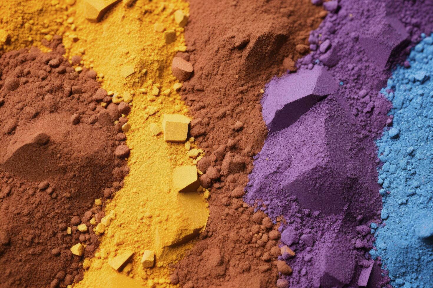 AI generated Close up of multi coloured sand background. AI Generated. photo