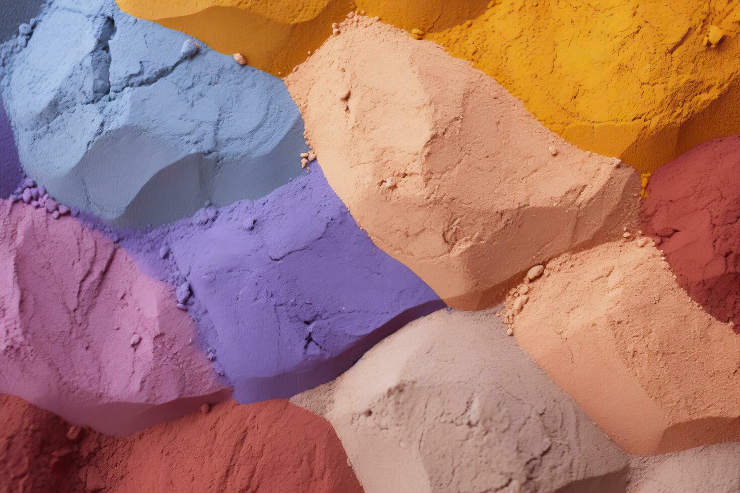 AI generated Close up of multi coloured sand background. AI Generated. photo