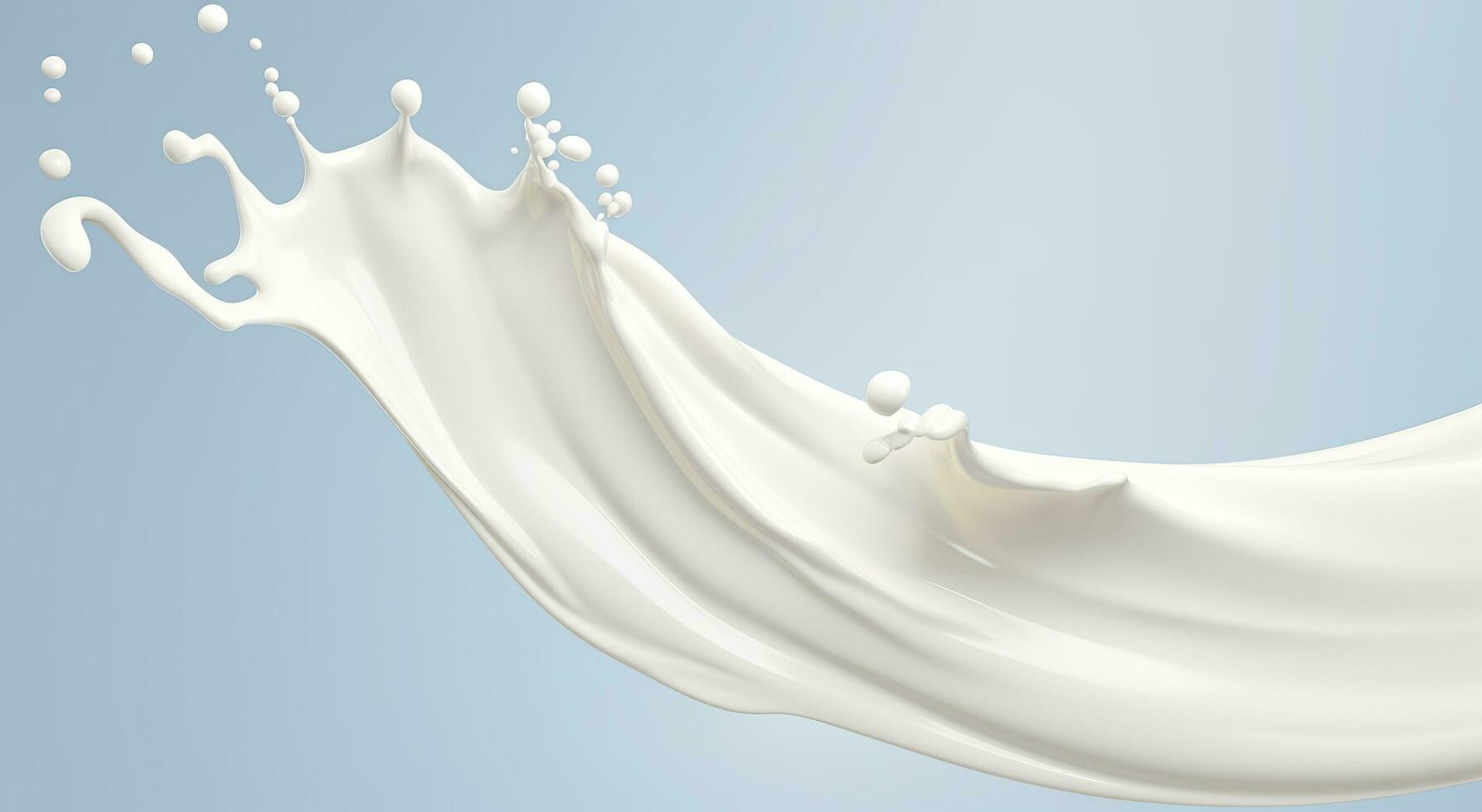 AI generated White milk splash isolated on background, liquid or Yogurt splash,  3d illustration. Generative AI photo