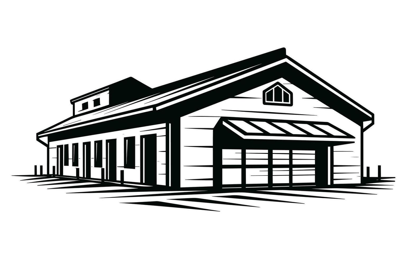 warehouse Logo Design Vector Illustration