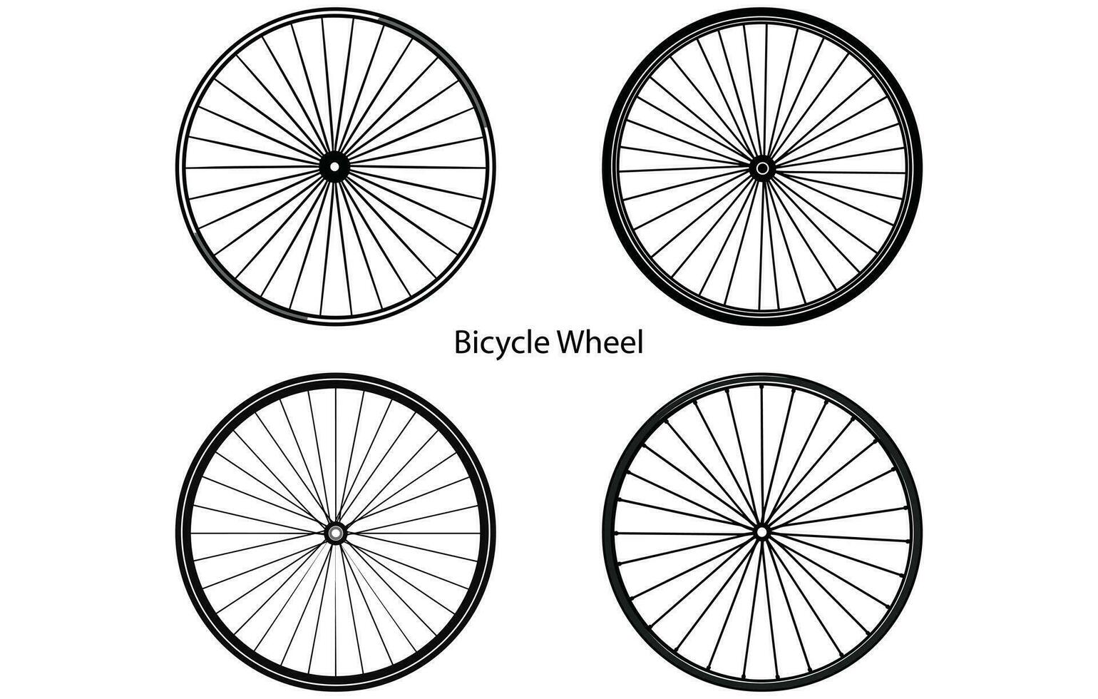 Minimalist retro bicycle wheel, downhill sport logo design vector