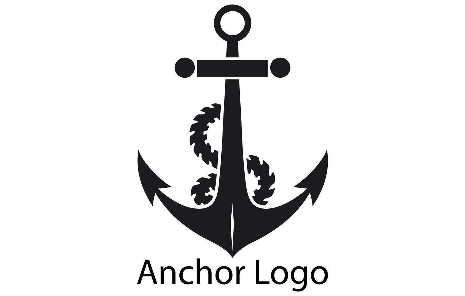 ancla Embarcacion yate lujo Insignia vector logo, ancla logo icono diseño vector plantilla,