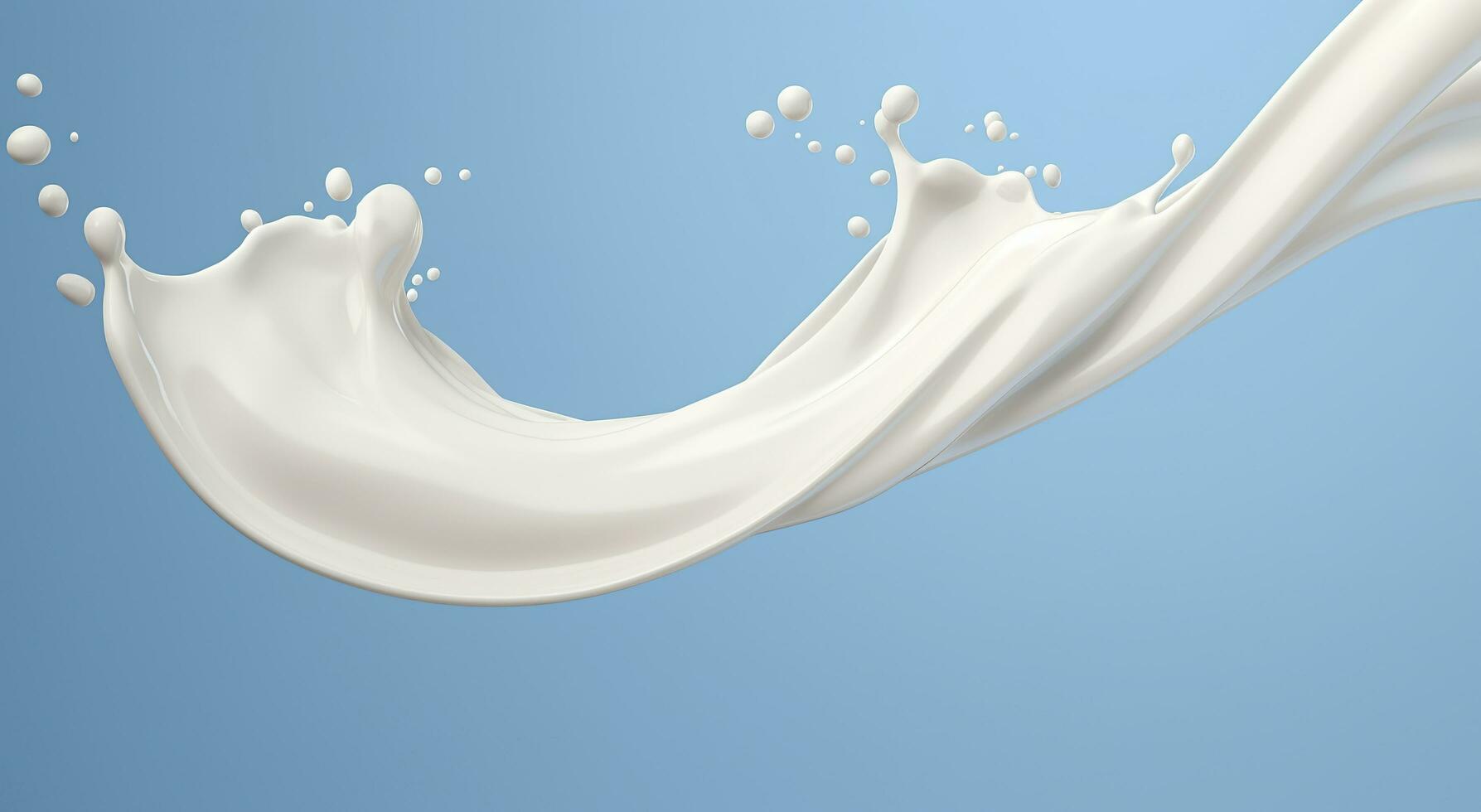 AI generated White milk splash isolated on background, liquid or Yogurt splash,  3d illustration. Generative AI photo