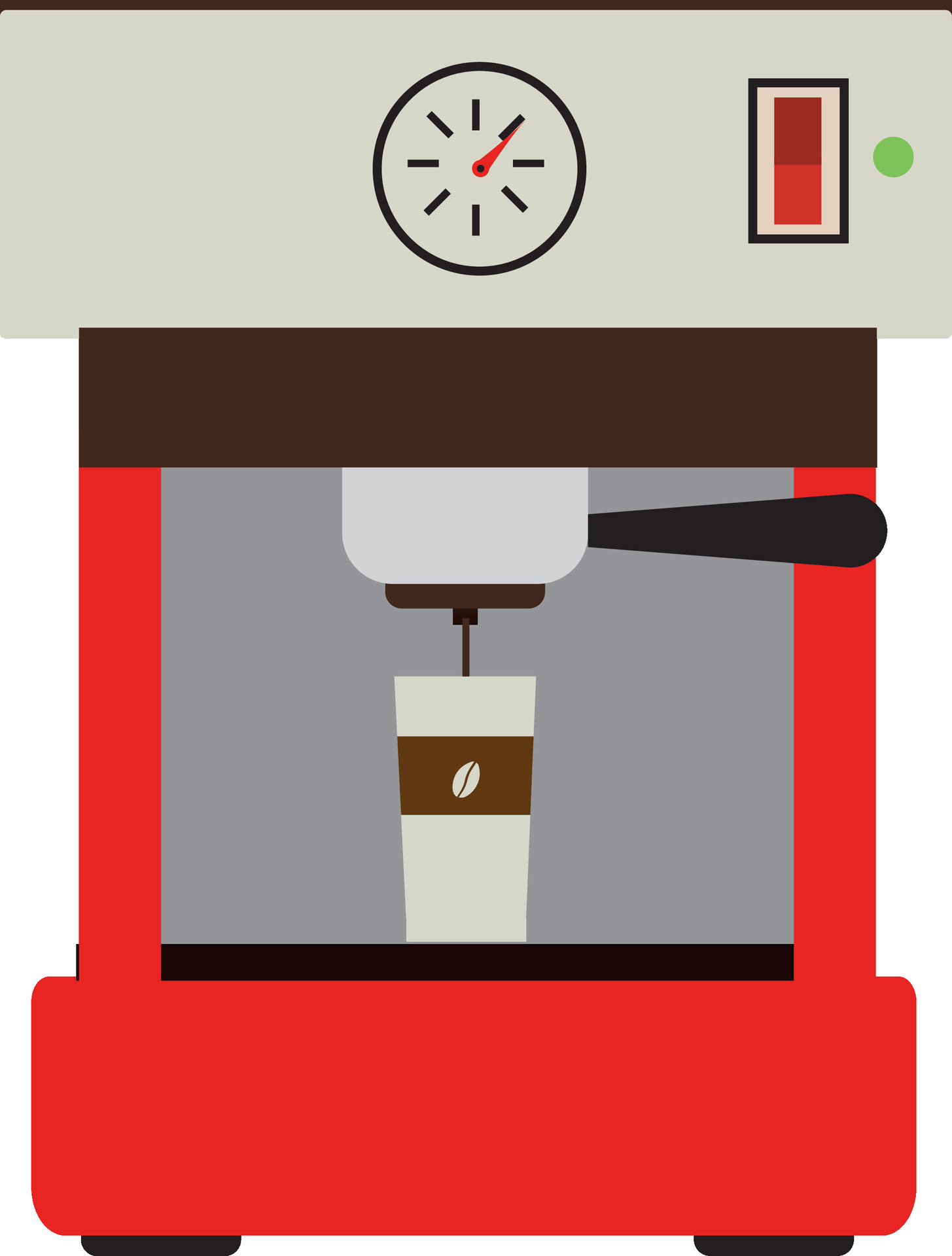 Coffee maker set vector. free space for text. wallpaper. background