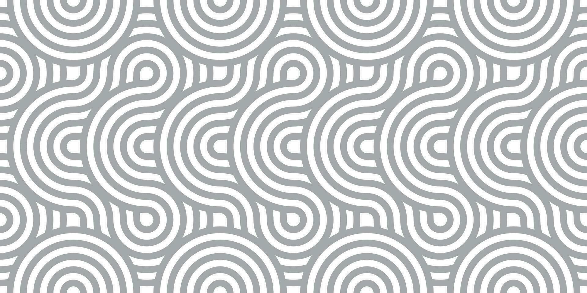 Abstract lines geometric seamless pattern. Rounded pattern. Vector repeat endless fabric background.
