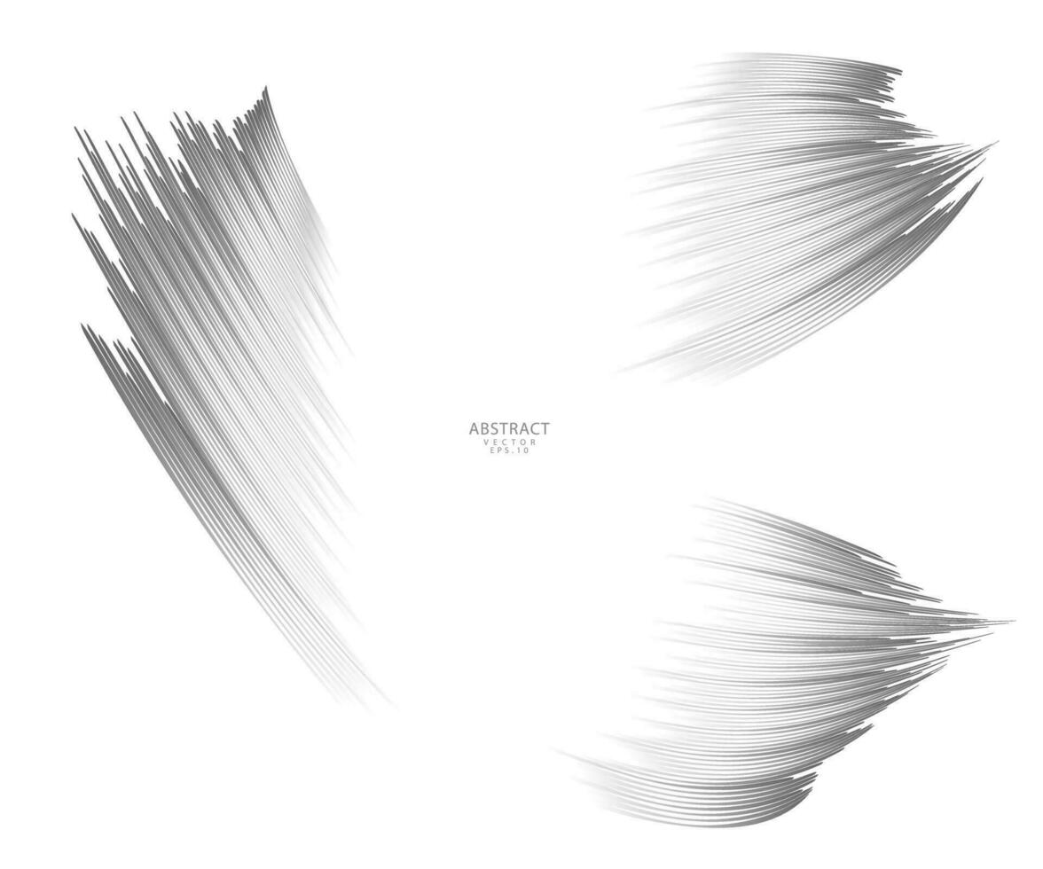 Speed lines Flying particles Seamless pattern, Fight stamp Manga graphic texture, Comic book speed horizontal lines on white background. vector