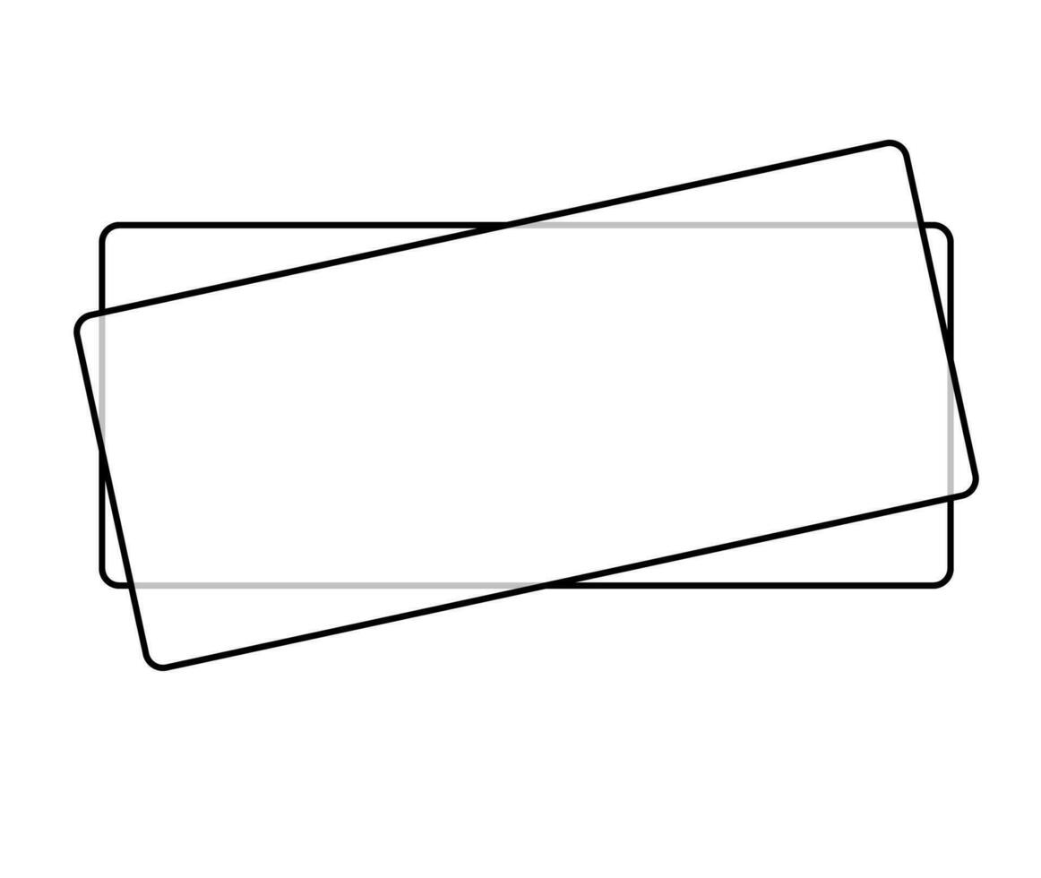 Square frame. Geometric abstract square element. Vector illustration