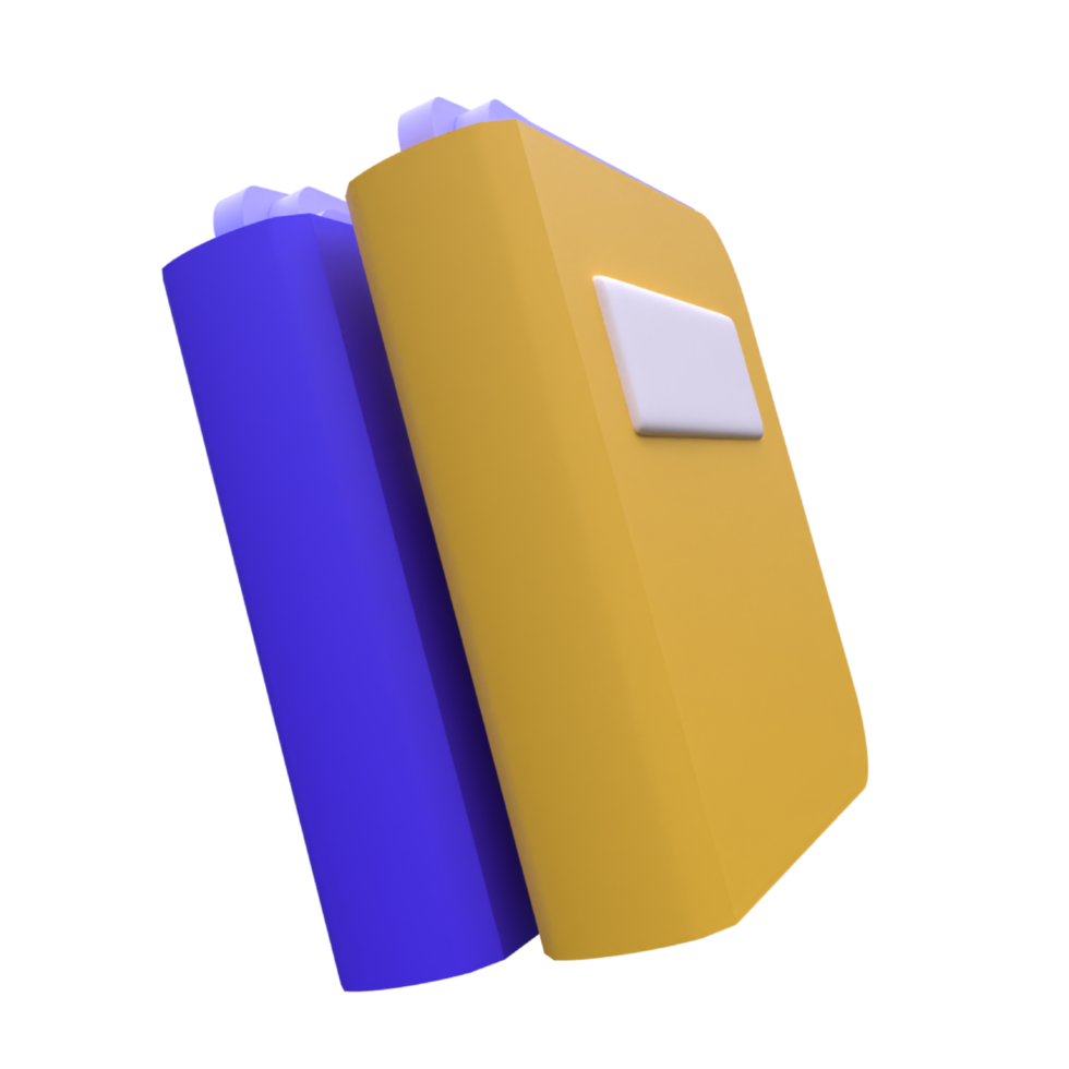 unique 3d rendering file folder icon simple.Realistic vector illustration png