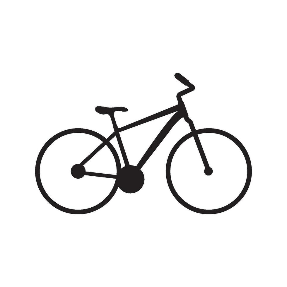 hybrid bike icon vector