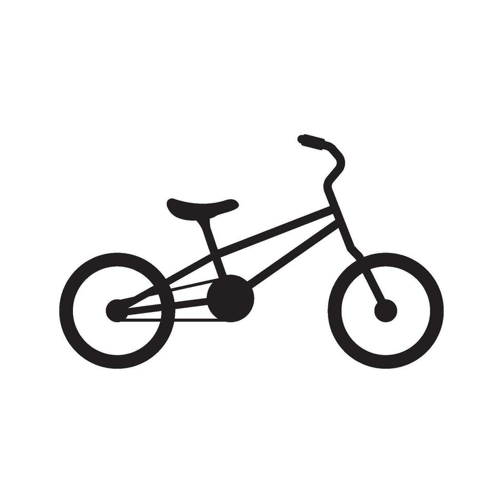 niños bicicleta icono vector