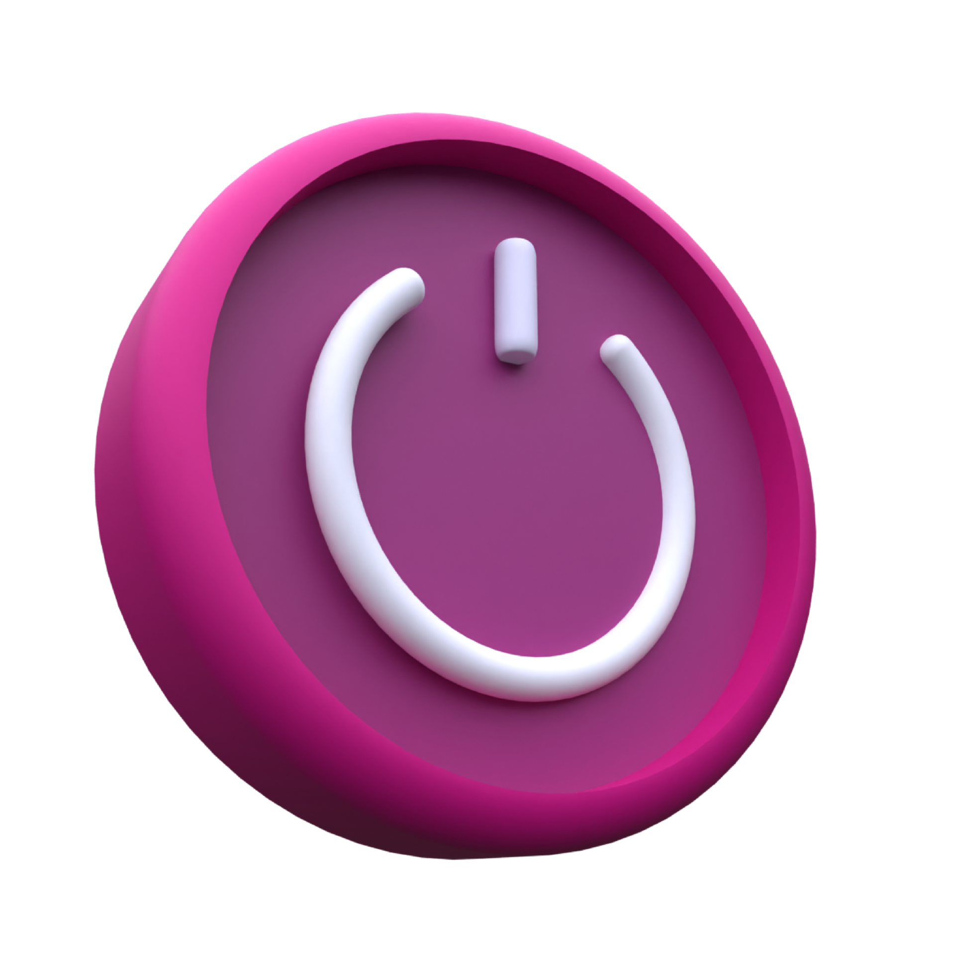 unique 3d rendering red power off button start icon .Realistic vector