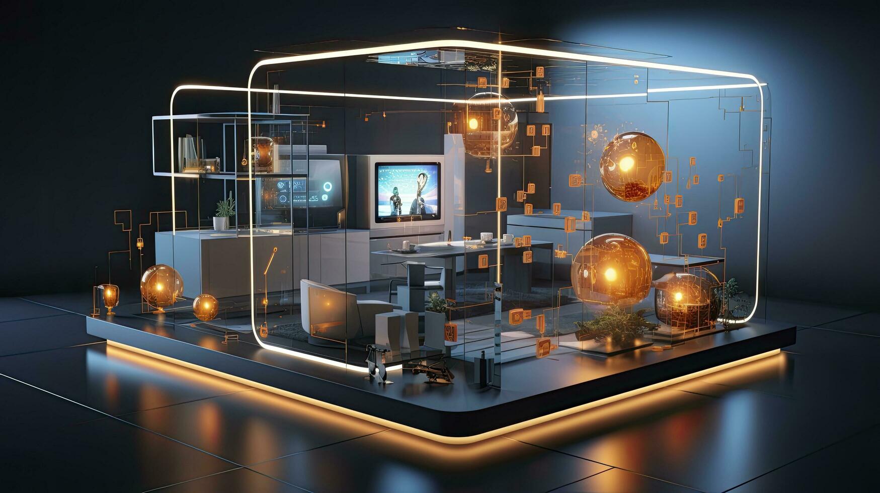 AI generated Connected Living, The IoT Revolution in Smart Homes. AI Generated photo