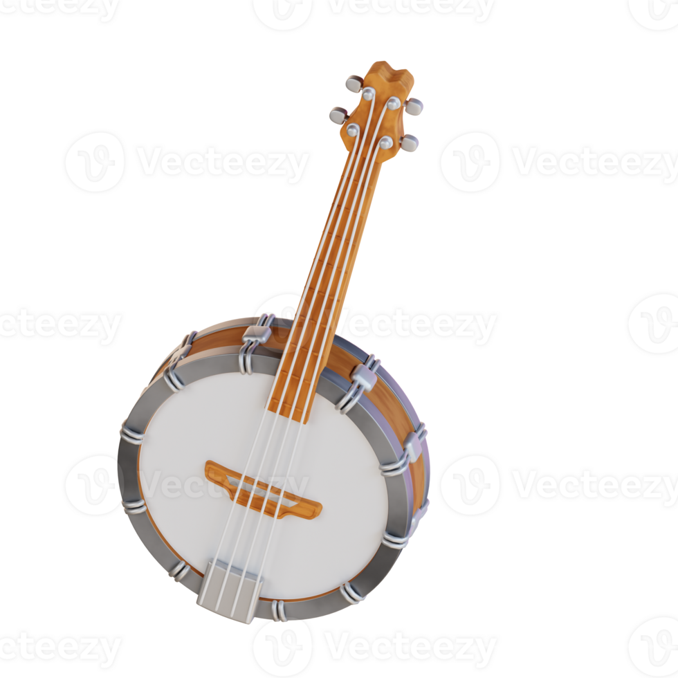 3d illustration banjo png