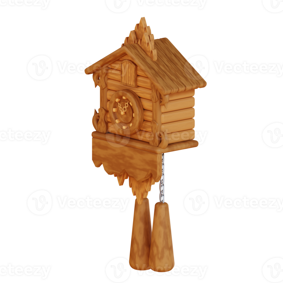 3d illustration Cuckoo Clock png