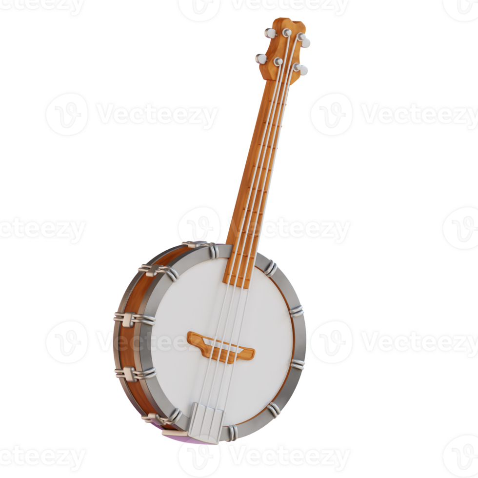 3d illustration banjo png