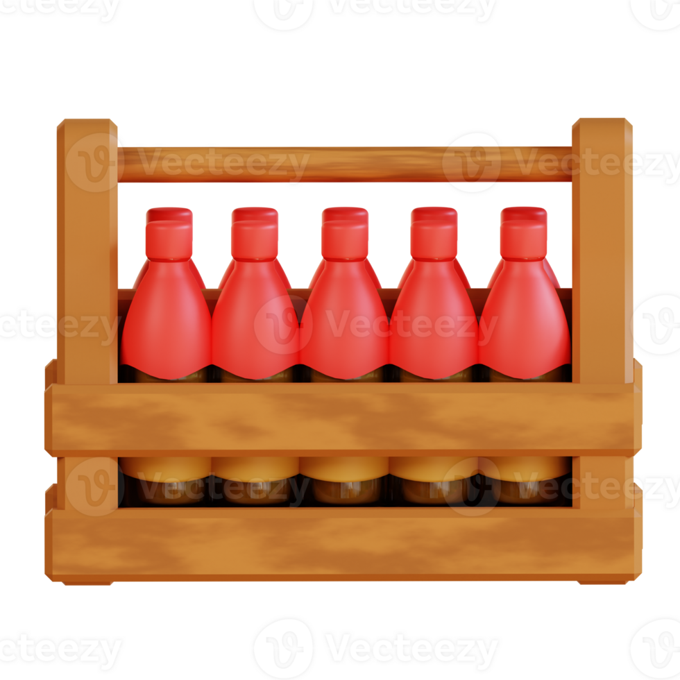 3d illustration beer box png